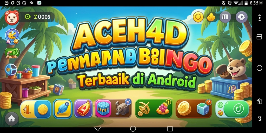 Screenshot gameplay ACEH4D menampilkan momen seru saat bermain Bingo.