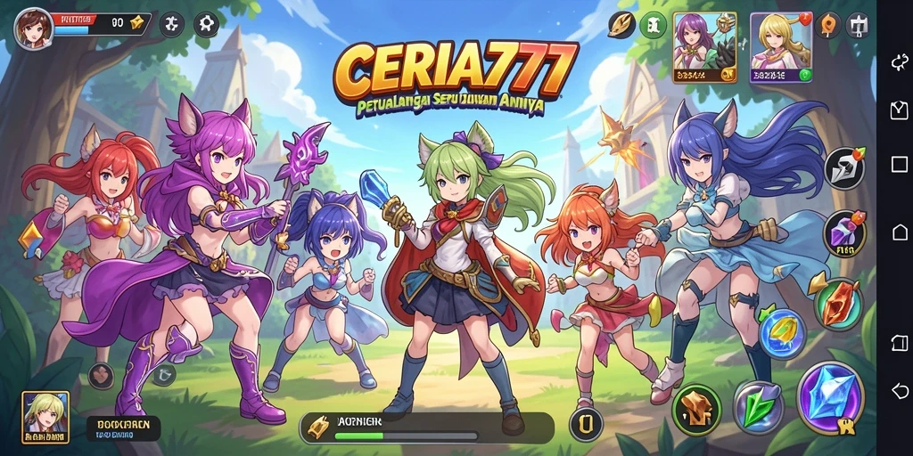 Screenshot menunjukkan aksi pertarungan seru dalam CERIA777.