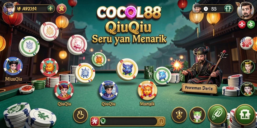 Screenshot gameplay COCOL88 menampilkan pengalaman bermain QiuQiu yang seru.