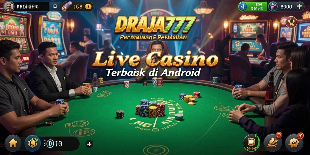 Tampilan gameplay Live Casino yang mendebarkan di DRAJA777.