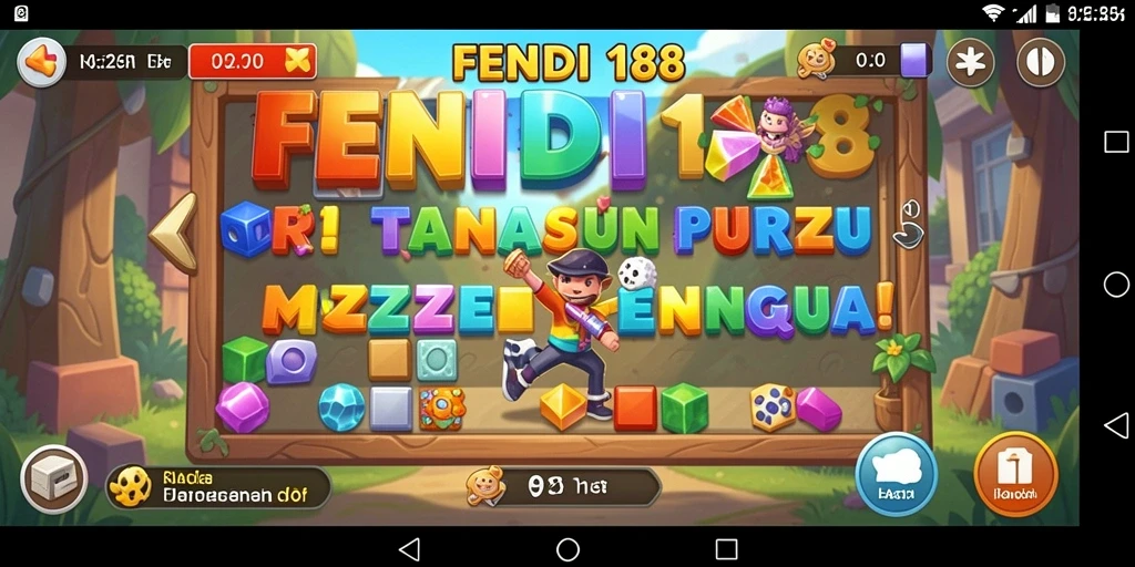 Screenshot FENDI188 menampilkan gameplay Puzzle yang seru dan berwarna.