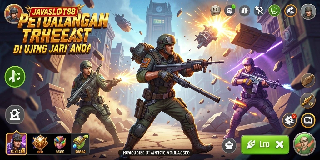 Tampilan gameplay mendebarkan dari JAVASLOT88 yang penuh aksi.
