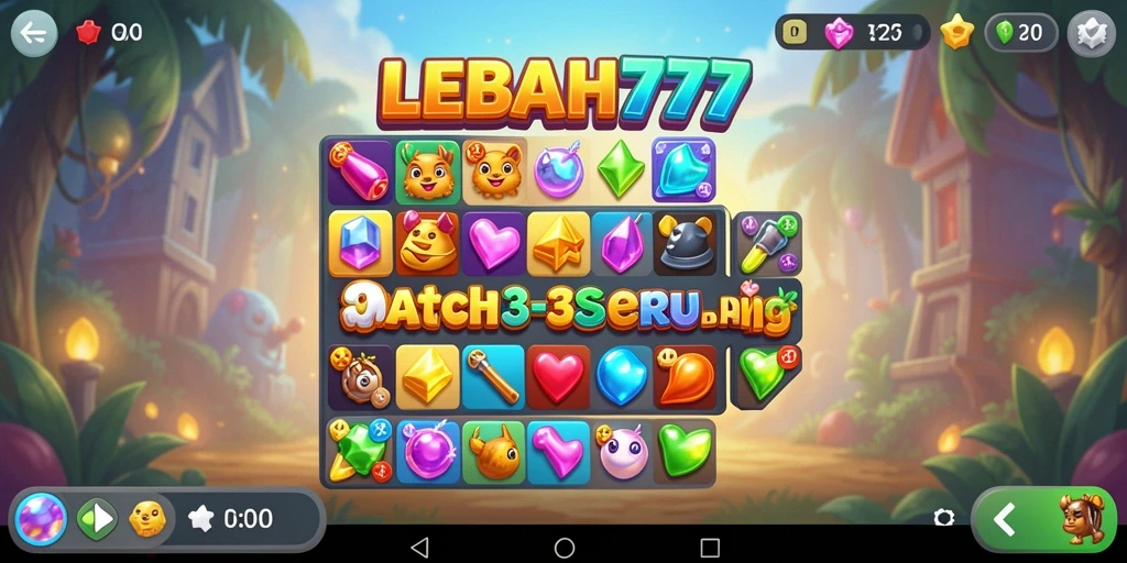 Tampilan gameplay seru LEBAH777 dalam misi Match-3.