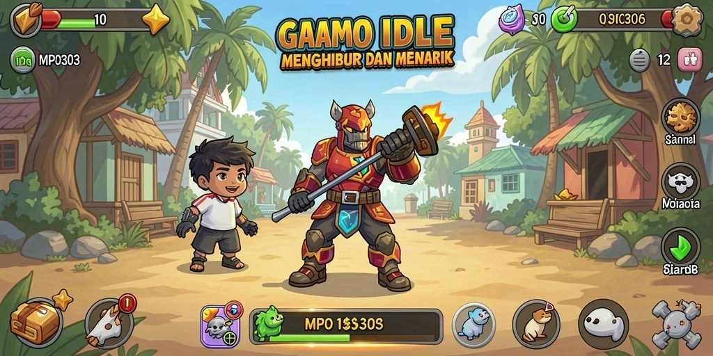 Screenshot gameplay MPO303 menampilkan pengalaman Idle yang seru.