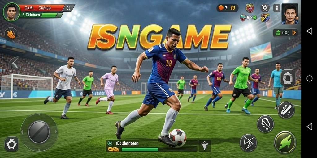 Tampilan utama gameplay RSNGAME dengan aksi olahraga yang intens.