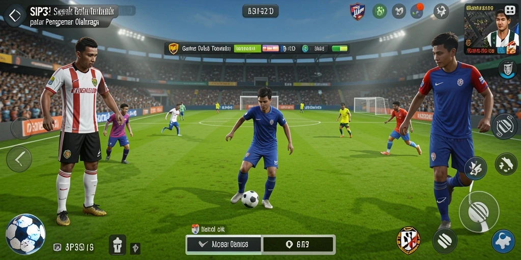 Tangkapan layar gameplay <strong>SIP33</strong> menampilkan aksi sepak bola yang mendebarkan.